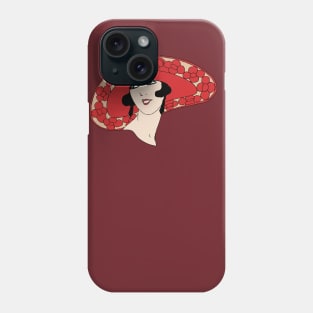 woman in hat retro Phone Case