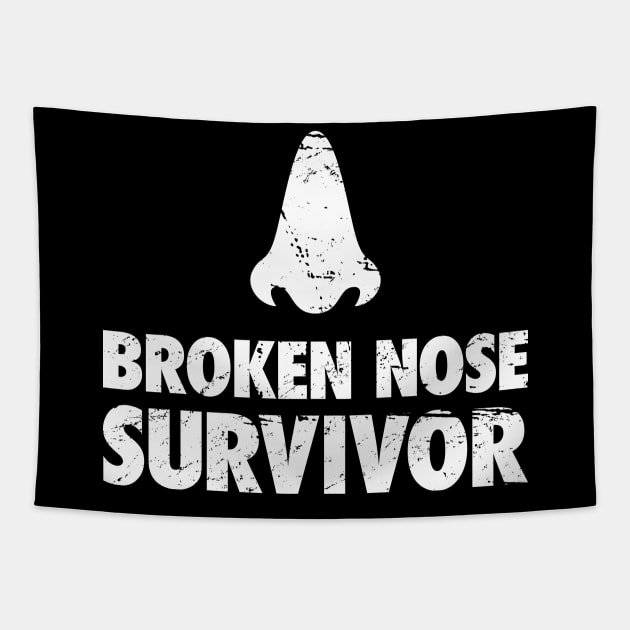 Funny Broken Nose Get Well Soon Gift Tapestry by MeatMan