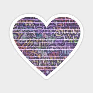 Graffiti Wall Heart Magnet