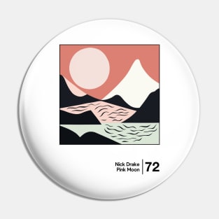 Nick Drake - Pink Moon - Minimalist Illustration Design Pin