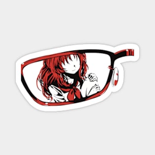 TGILFHG1 The Girl I Like Forgot Her Glasses Suki na Ko ga Megane wo Wasureta kawaii cute ai mie wearing glasses aesthetic minimalist anime manga characters otaku weeb vector design x Animangapoi 2023 Magnet