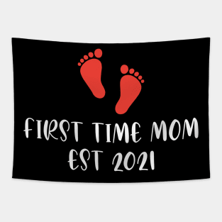 first time mom est 2021 Tapestry