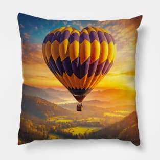 heart shape balloon voyage Pillow