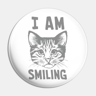 I Am Smiling Gray Pin