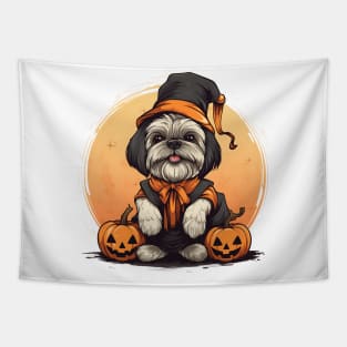 Halloween Shih Tzu Dog #4 Tapestry