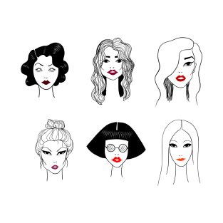 Girls with red lips (lipstick) T-Shirt