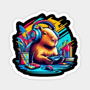 Capybara Funny Video Games Capybara Magnet
