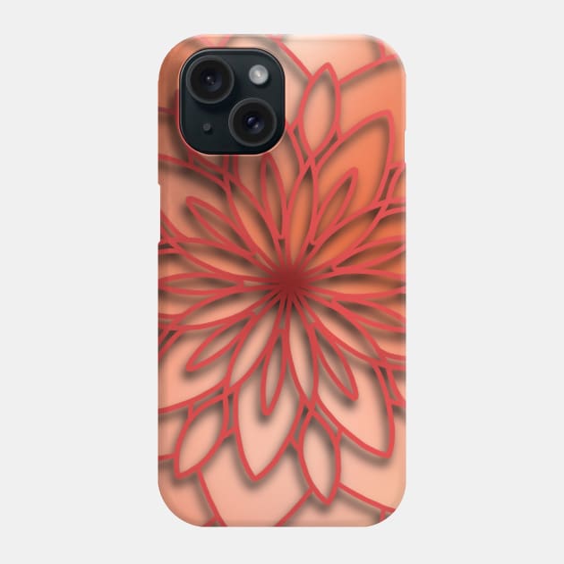 Mandala Pedals Orange Phone Case by Danispolez_illustrations