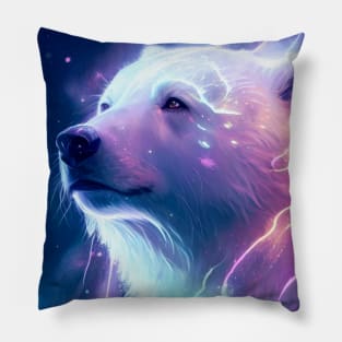 Polar Bear Animal Portrait Painting Wildlife Outdoors Adventure Pillow