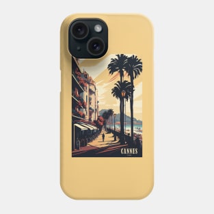 Cannes, France, Vintage Travel Poster Phone Case