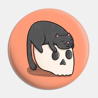 Skull Cat Pin