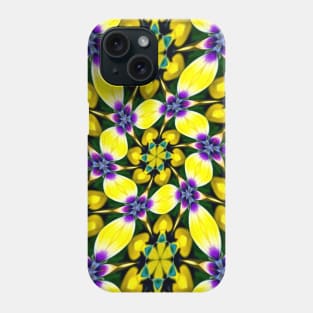 Yellow and Purple Daisy Pattern Phone Case