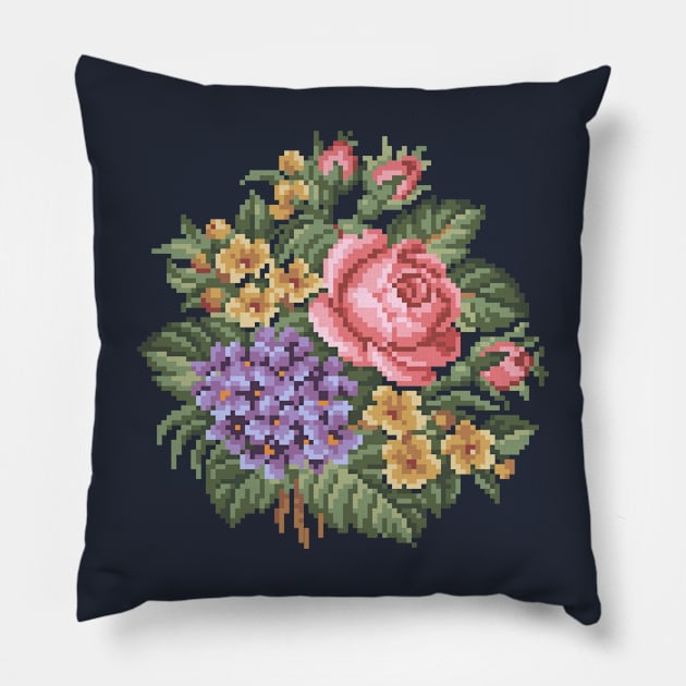 Flower Bouquet Pillow by colatudo