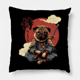 Samurai Pug Pillow