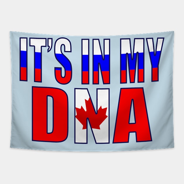 Russian And Canadian Mix DNA Heritage Tapestry by Just Rep It!!