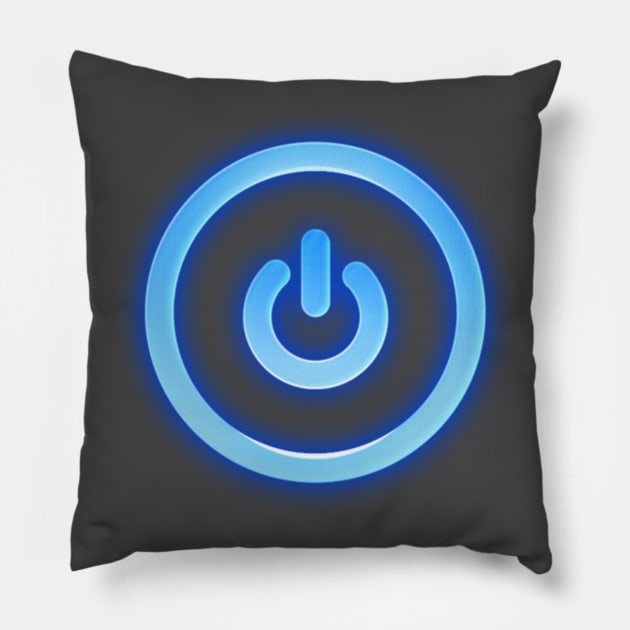 Power On/Off Pillow by LefTEE Designs