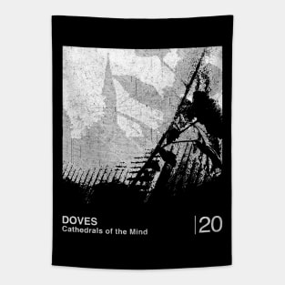 Doves / Minimalist Graphic Design Fan Artwork Tapestry