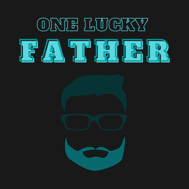 Funny One Lucky Father design for lucky dads by Digital Mag Store