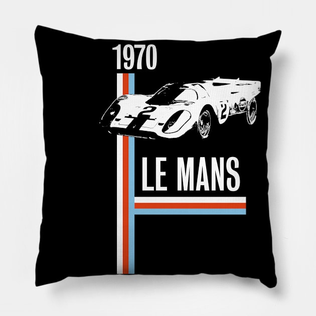 Porsche 917 1970 Le Mans Pillow by collecteddesigns