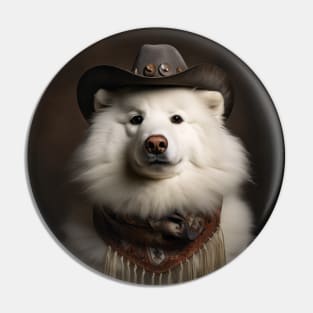 Cowboy Dog - Samoyed Pin