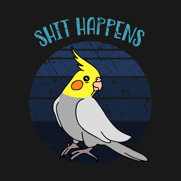 shit happens - aesthetic cockatiel doodle by FandomizedRose