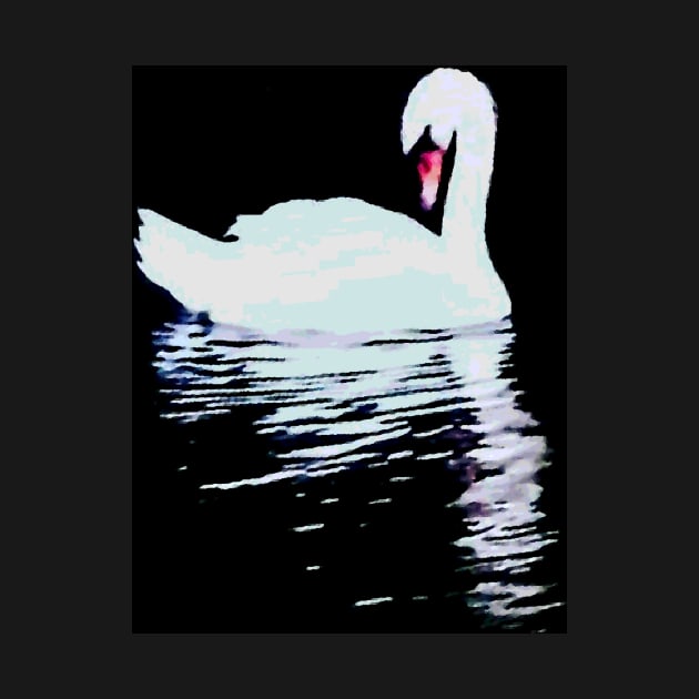 White swans on black by bettyretro