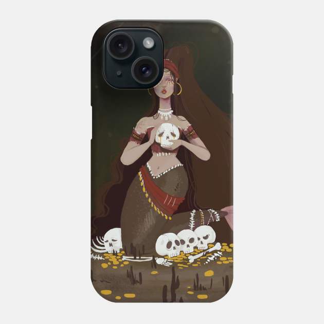 Pirate Mermaid Phone Case by Stayhella Studio