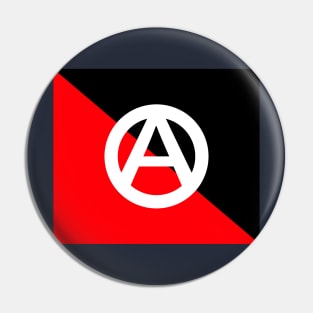 Anarchy Circle-A on Anarcho-Syndicalism Colors Pin