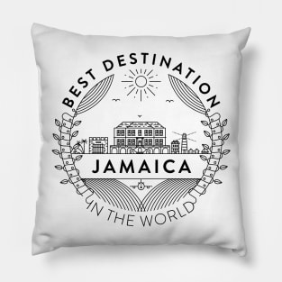 Jamaica Minimal Badge Design Pillow