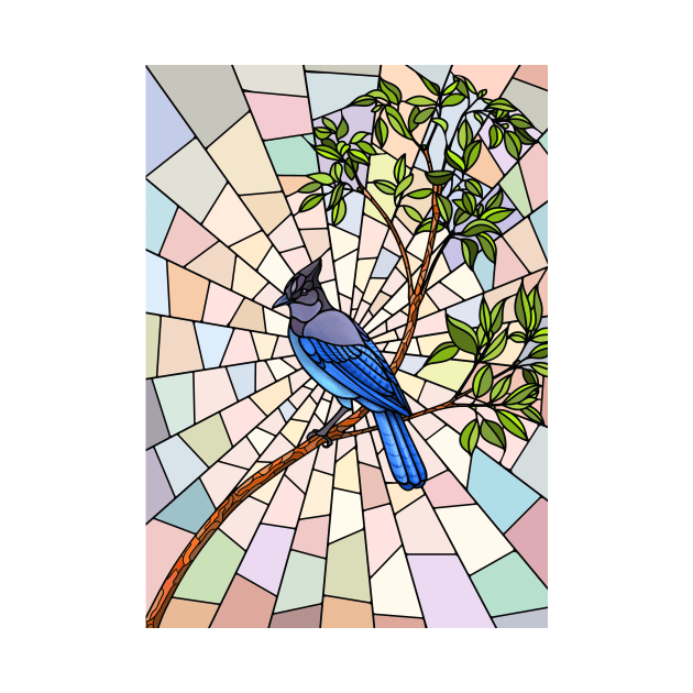 Steller's Jay In Glass by Hareguizer