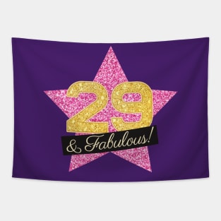 29th Birthday Gifts Women Fabulous - Pink Gold Tapestry