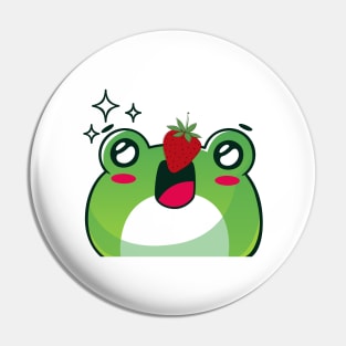 Frog With A Strawberry Pin