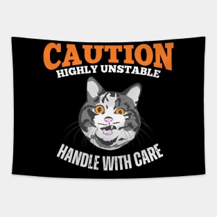 Caution Highly Unstable Handle With Care Tapestry