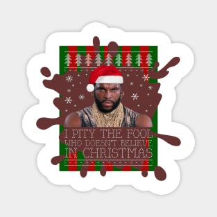 Mr T Pitty The Fool Christmas Knit Magnet