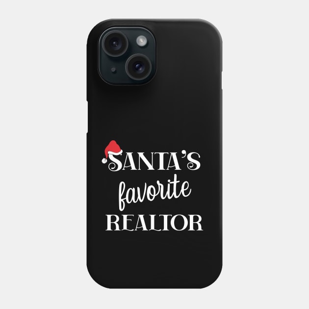 Santa’s Favorite Realtor Funny Real Estate Agent Christmas Phone Case by JustCreativity