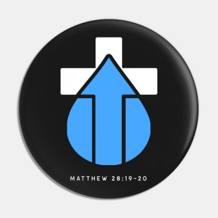 Baptism Cross Arrow Pin