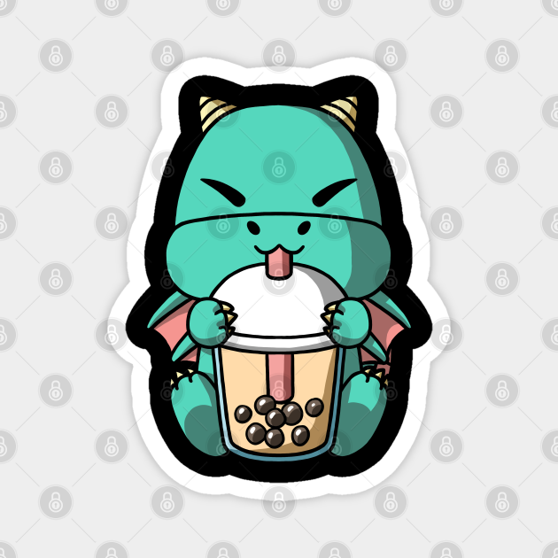 Kawaii Dragon Boba Milk Tea Bubble Tea Anime Dragon Boba Tea