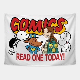 Comics Read One Today (Kids Edition) Tapestry