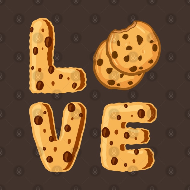 Chocolate chip cookies Baking Sweet - Love by JunThara