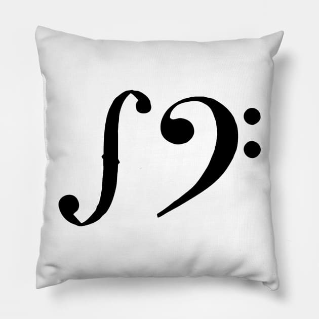 F clef and F (black) Pillow by Oniryah