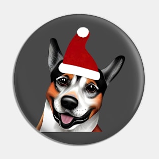 Christmas Dog Transparent Background Pin