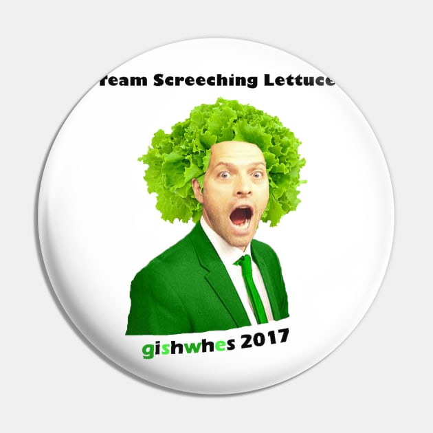 Screeching Lettuce Team Shirt Pin by Screechinglettuce