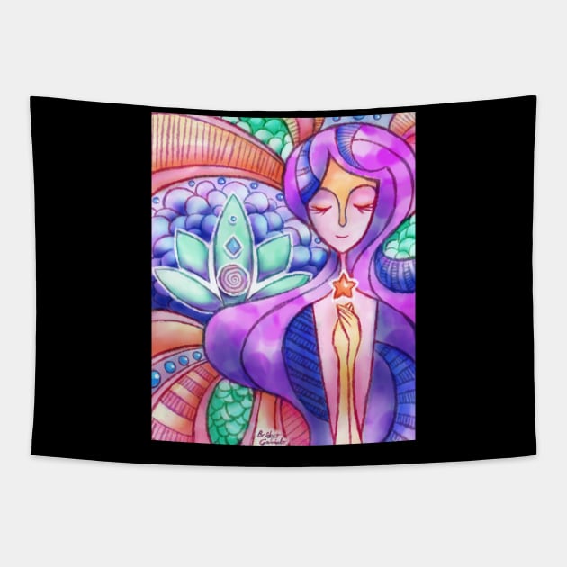 Wishful Lotus Dreams Tapestry by BonBonBunny