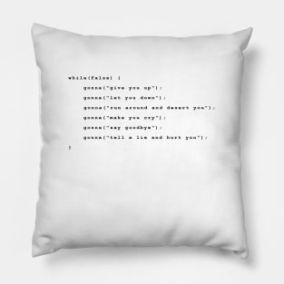 Never Gonna Give You Up Full Chorus Black Pillow