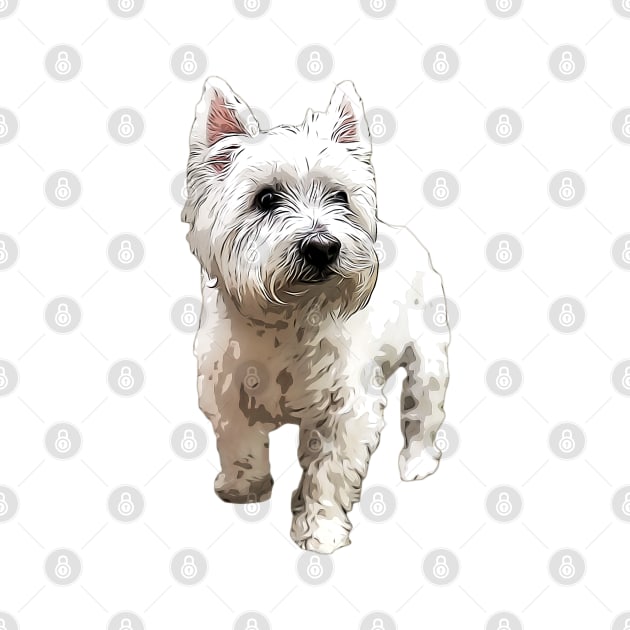 West Highland Terrier Cute Puppy Dog by ElegantCat