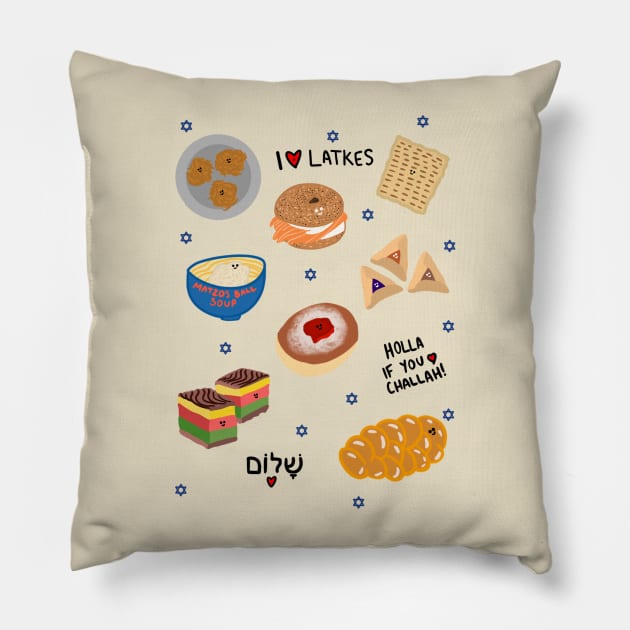 Jewish Food Pillow by crankycranium