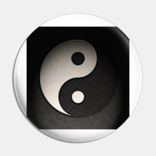 Yin Yang Symbol Leather Texture Repost Pin