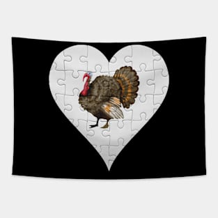 Jigsaw  Turkey Heart Design - Farm Animals Turkey Tapestry