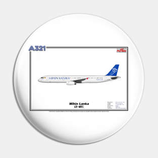 Airbus A321 - Mihin Lanka (Art Print) Pin