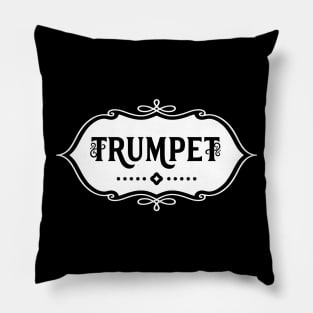 Trumpet Emblem White Pillow